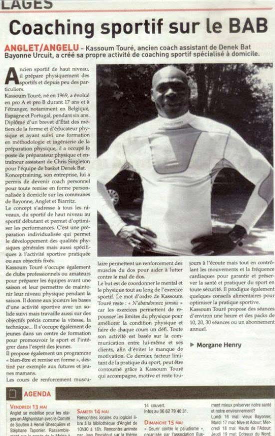 Kass Touré : Coaching Sportif BAB (Biarritz - Anglet - Bayonne)