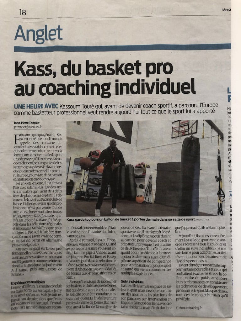 Kass : du basket pro au coaching sportif à Bayonne / Anglet / Biarritz